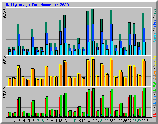 Daily usage for November 2020