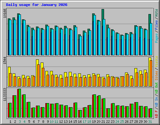 Daily usage for January 2026