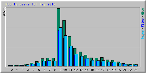 Hourly usage for May 2016