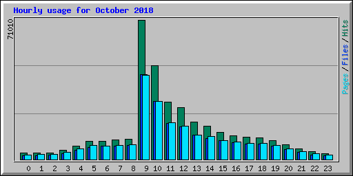 Hourly usage for October 2018