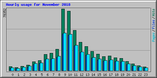 Hourly usage for November 2018