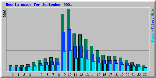 Hourly usage for September 2021