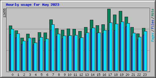 Hourly usage for May 2023