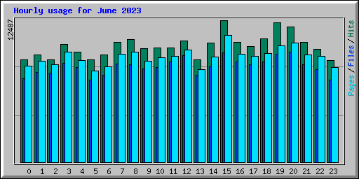 Hourly usage for June 2023