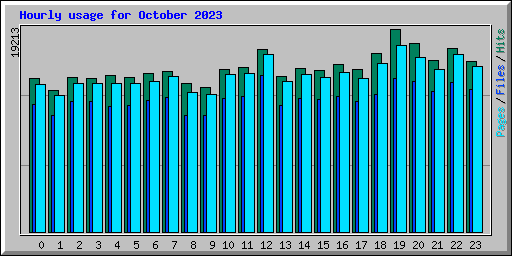 Hourly usage for October 2023