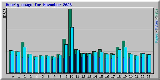 Hourly usage for November 2023