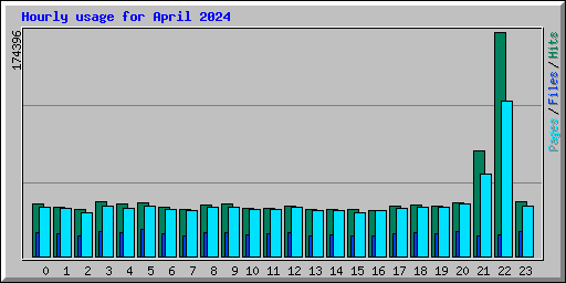 Hourly usage for April 2024