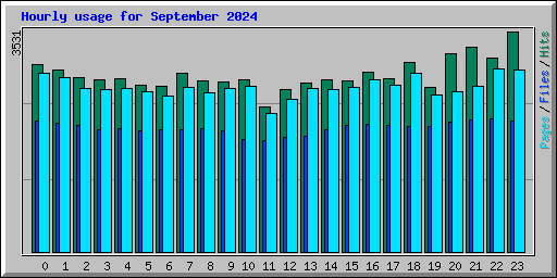 Hourly usage for September 2024