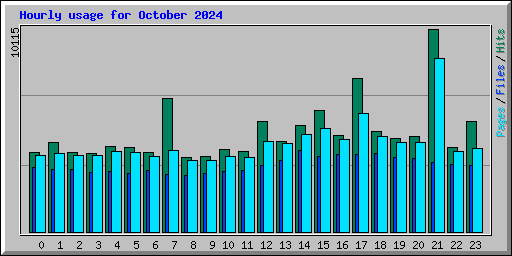 Hourly usage for October 2024