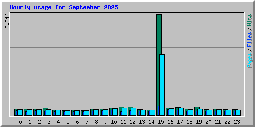 Hourly usage for September 2025