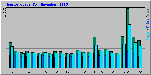 Hourly usage for November 2025