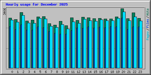 Hourly usage for December 2025