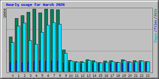 Hourly usage for March 2026